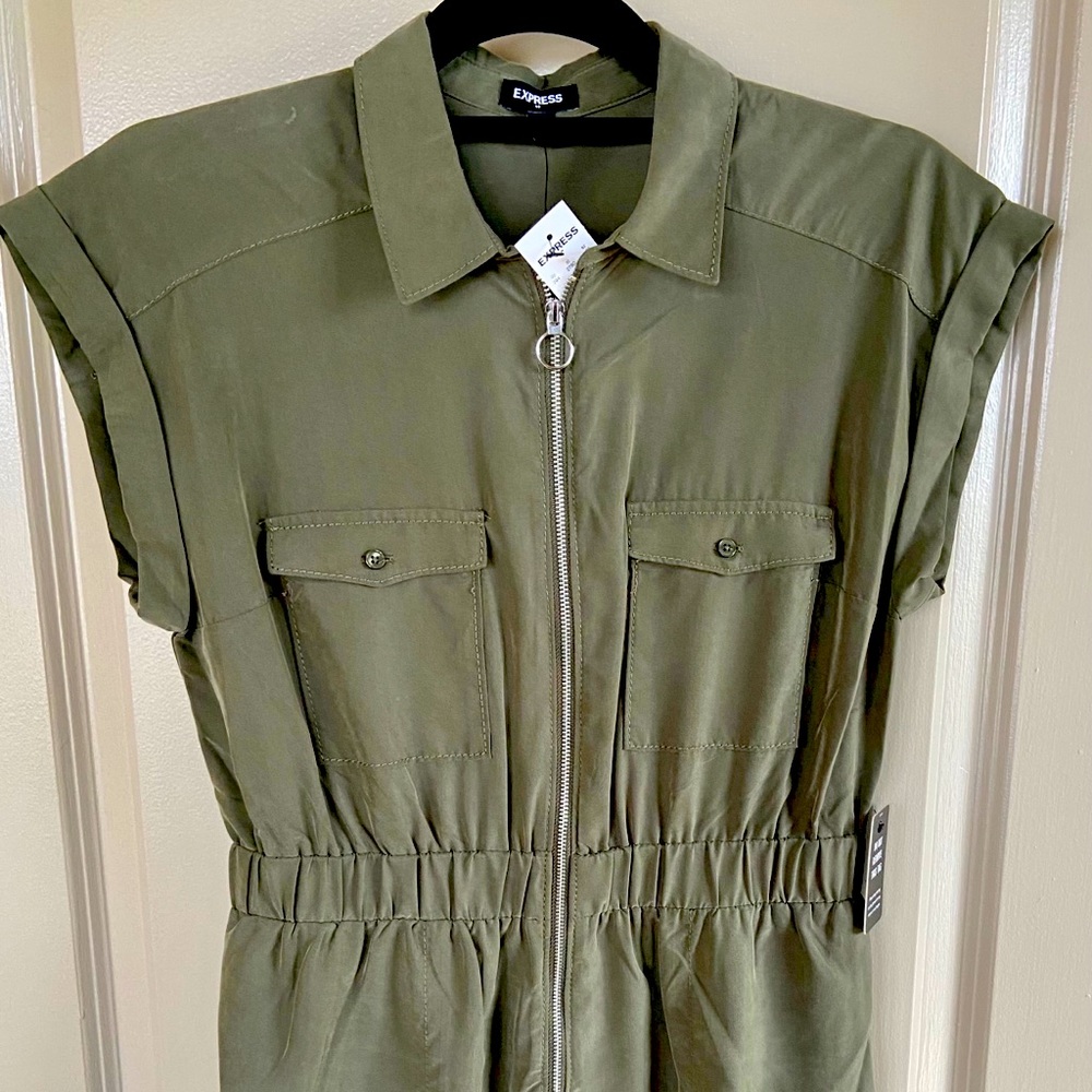 NWT Express Army Green Dress